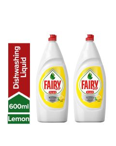 Lemon Dishwashing Liquid Soap With Alternative Power To Bleach Pack Of 2 600ml