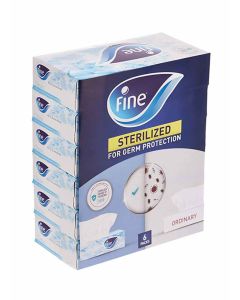 2 Ply Sterilized Facial Tissue 100 Sheets Pack of 6 White