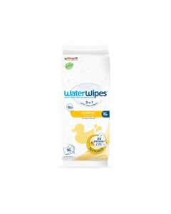 WaterWipes Sensitive+ Bathing Wipes, 16 Count (1 Pack), 3-In-1 Cleans, Cares, Protects, 99.9% Water, Unscented & Hypoallergenic