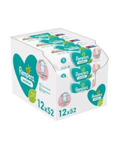 Pack Of 12 Sensitive Baby 624 Wipes