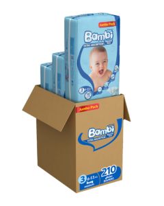 Size 3, Medium, 6-11Kg, Jumbo Pack, 210 Diapers