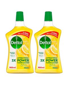 Dettol Antibacterial Floor Cleaner Lemon Scent, 900ml x 2 900ml