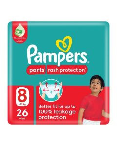 Rash Protection Pants Diapers Size 8 (19+ Kg) - 26 Count