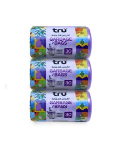 Pack of 3 - Lavender Scented Garbage Bags, 6 Gallon, Compact Roll 46x52cm X-Small (Small bins) - 30 Bags x 3 purple