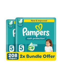 Rash Protection Taped Diapers Size 5 11-16kg Aloe Vera Lotion For Rash Protection