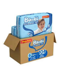 Baby Diapers Size 6 XXL 104 Diapers