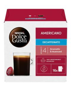 Dolce Gusto Americano Decaffeinato 16 Coffee Capsules 128grams Single