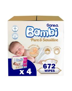 Baby Wet Wipes Pure And Sensitive Pack Of 4