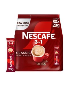 Nescafe 3 In 1 Classic Coffee 30 Sachets 20grams Single