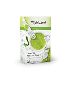 Mighty Leaf Tea Organic Matcha Green Tea Singles 1 Box of 12 Single Serve Packets 100 Japanese Matcha Unsweetened