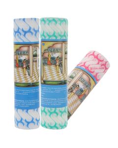 GINNI Premium Reusable Kitchen Tissue Rolls Printed Washable MultiPurpose 50 Pulls per Roll Pack of 3
