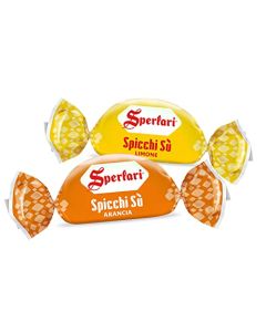 Sperlari Spicchi Citrus Orange Lemon Hard Candy Bulk Bag Individually Wrapped Italian Sweets 1 Kg 22 Lbs Bag 1Pack