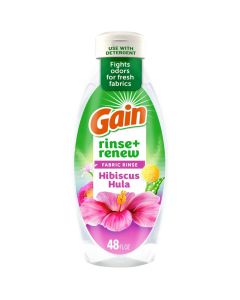 Gain Rinse and Renew Fabric Rinse Hibiscus Hula 48 fl oz Odor Fighter Laundry Deodorizer