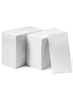 Lintext Disposable LinenFeel Guest Towels 12 x 17 ClothLike Hand Towels Made In USA Soft And Absorbent Paper Napkin For Bathroom Kitchen Or Event ExtraSoft Pack of 50 White