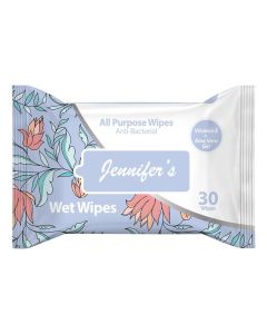 Jennifer’s All-Purpose Wipes 30's Blue - Multipurpose Cleaning Wipes for Surfaces, Hands & Travel - Antibacterial & Quick-Drying Formula