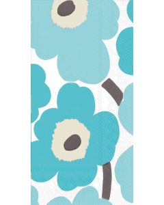 IHR Ideal Home Range Dinner Napkins Marimekko Disposable 3Ply Paper Hand Towels 85 x 45 Unikko Turquoise 16Count