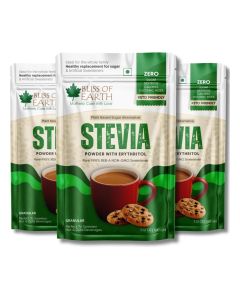 Stevia Powder With Erythritol, Natural Zero Calorie Sweetener, Keto & Diabetic Friendly, 3X100g