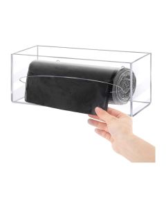 Trash Bag Dispenser Holder, Acrylic Garbage Bag Dispenser Roll Holder, Grocery Plastic Bag Dispenser, Wall Mount Single Side Loaded Trash Bag Organizer Storage Box Holder for Kitchen (10 x 4 x 4 Inch)