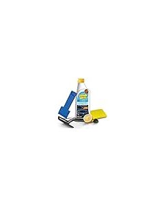 Cerama Bryte Glass Cooktop and Stove Top Cleaner Combo Kit Includes Cleaning Tool Razor Scraper and 1 Pad to Remove Tough Stains Use on Gas Electric Ceramic Surfaces 10 Ounces 4 Piece