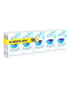 Pocket Facial Tissue 10 Packs Of 10 Sheets X 3 Ply