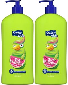 Suave Kids 3-in-1 Watermelon Wonder Shampoo, Conditioner & Body Wash (Pack of 2)