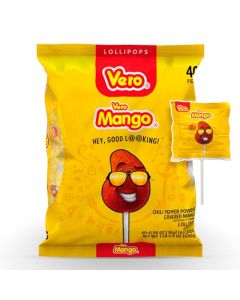 Vero Mango Chili Covered Mango Flavored Lollipops 40 Pieces