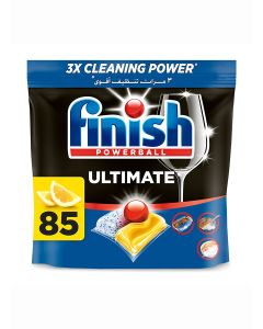 Finish Ultimate Dishwasher Tablets, Lemon Sparkle Scent, 85 Tabs