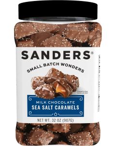 Sanders Milk Chocolate Sea Salt Caramels - 32 oz Tub