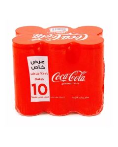 Coca Cola Original Taste Carbonated Beverages Cans- 6pcs x 245ml