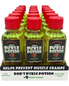 Bob's Pickle Potion #9 - Electrolyte Pickle Shot for Rehydration & Cramp Relief - 6.3 Oz. (Pack of 18, Dill Pickle)