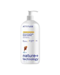 ATTITUDE Dish Soap EWG Verified PlantBased Vegan Dishwashing Liquid Naturally Derived Citrus Zest Scent 338 Fl Oz