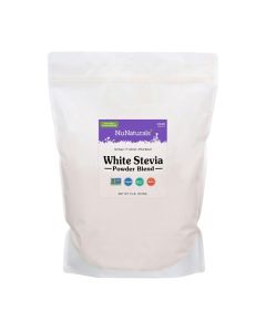 NuNaturals White Stevia Powder Blend PlantBased Sugar Substitute Zero Calorie Sweetener 5 lbs