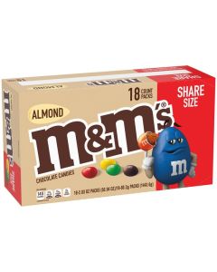 MMS Almond Chocolate Candy Full Size 283 oz Bag Pack of 18 Bulk Candy Chocolate