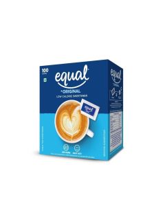 Equal Original Low Calorie Sweetener / Ideal for Diabetic Patients / Sugar Control / 100 Sachet / Pack of 1