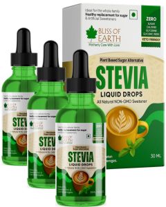 Bliss of Earth Liquid Stevia Drops 3X30ml