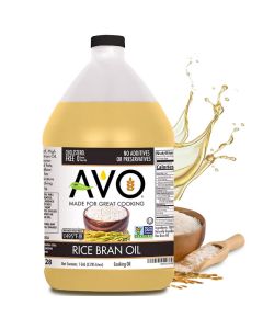 AVO NON GMO 100 Rice Bran Oil 1 Gallon No Preservatives Added