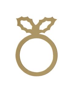 Gold Acrylic Holly Napkin Rings