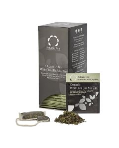 Organic White Tea (Pai Mu Tan), Whole Leaf Stitched Silken Teabags x 40