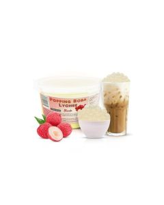 Fanale Lychee Popping Boba Pearls Vegan Non GMO Gluten Free Fat Free Perfect for Bubble Tea Smoothies Ice Cream Desserts and Beverages1 Pound Pack of 1