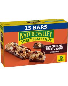 Nature Valley Sweet and Salty Nut Bars, Dark Chocolate Peanut Almond - 15 Chewy Granola Bars, 18 OZ
