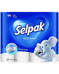 Selpak 3 Ply Toilet Paper 96 Rolls 140 Sheets