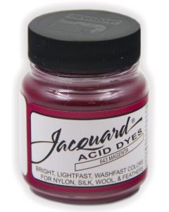 Jacquard Acid Dye Magenta 12 Oz Net Wt Acid Dye for Wool Silk Feathers and Nylons Brilliant Colorfast and Highly Concentrated