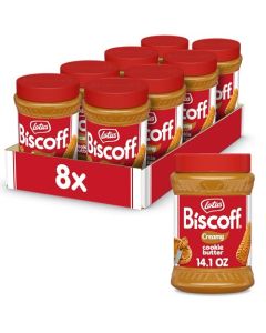Lotus Biscoff Cookie Butter Spread Creamy non GMO Vegan 141 oz Pack of 8