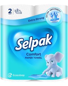 Selpak 2 Ply Kitchen Paper Towel 2 Rolls 90 Sheets