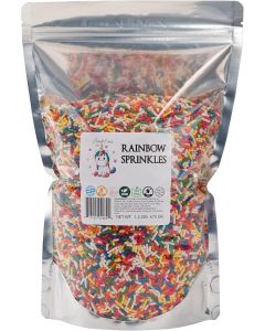 Sweet Eva's Rainbow Sprinkles - Dairy Free, Vegan, Gluten-Free, Kosher Sprinkle Medley for Baking and Decorating