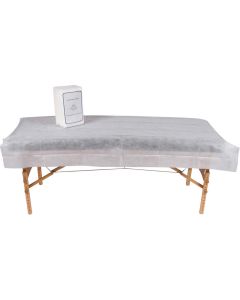 Essenavita Disposable NonWoven Bed Sheets PreCut 40x78 White Sheets for Salon Spa Tattoo Lash Beauty