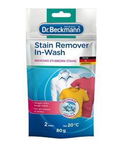 Dr. Beckmann Stain Remover In-Wash Ultra Powder 80g / Gently Removes Tough Stains / Gentle on Fabrics / For cleaner clothes