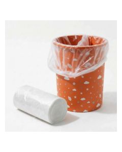 1 Roll White Garbage Bags 5 Gallon, 30 Small Trash Bags, Bin Liners for Kitchen, Bathroom, Office & Home