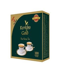 Kericho gold Kenyan Tea (Black Tea, 100 String and Tag Tea Bags, 7.05oz)