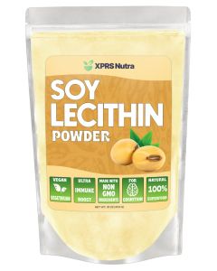 XPRS Nutra Soy Lecithin Powder Food Grade Fat Emulsifier Suitable for Cooking Baking and More Vegan Friendly Soy Lecithin Powder Cooking Aid 16 Ounce